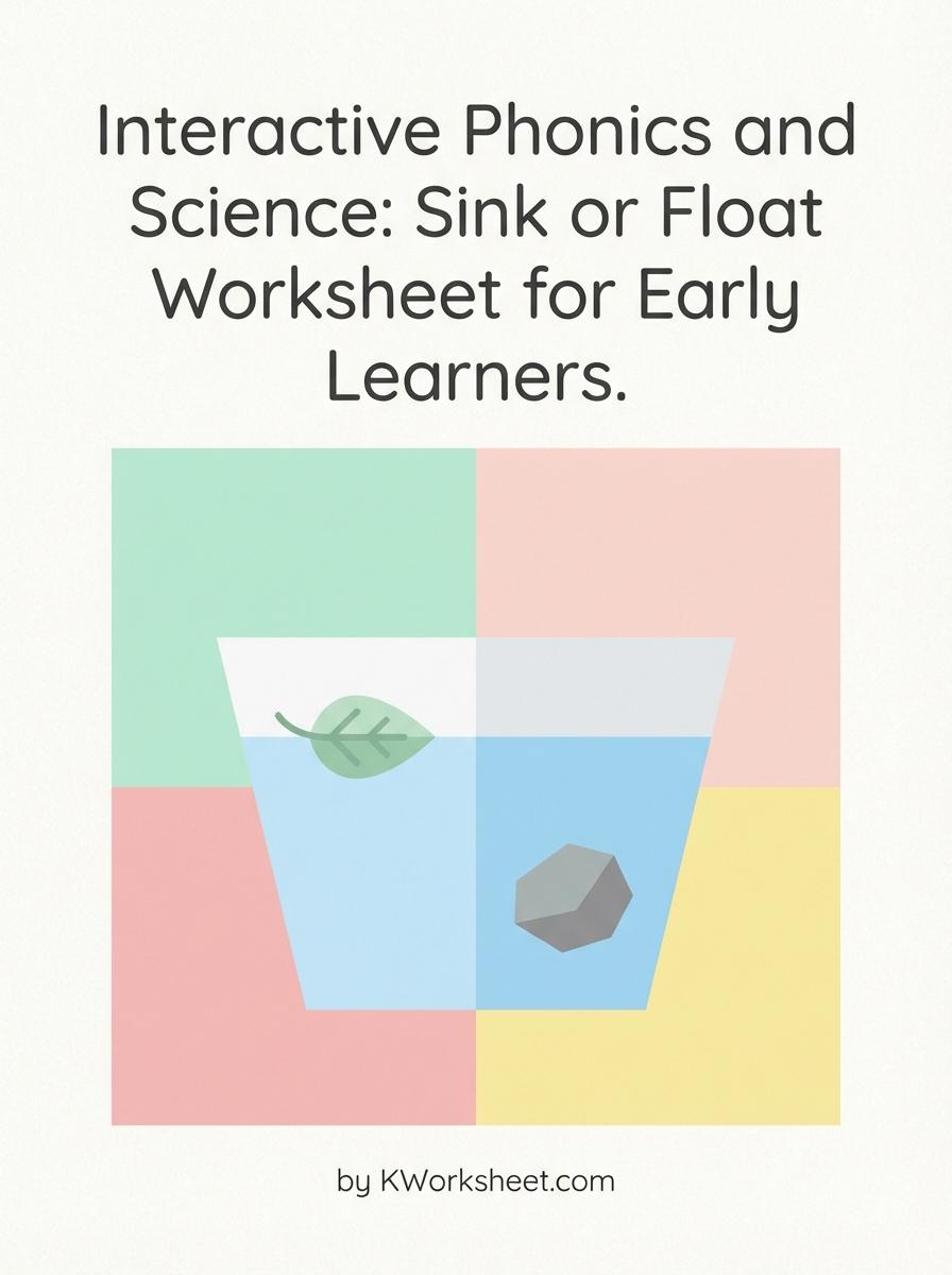 Interactive Phonics and Science: Sink or Float Worksheet for Early Learners