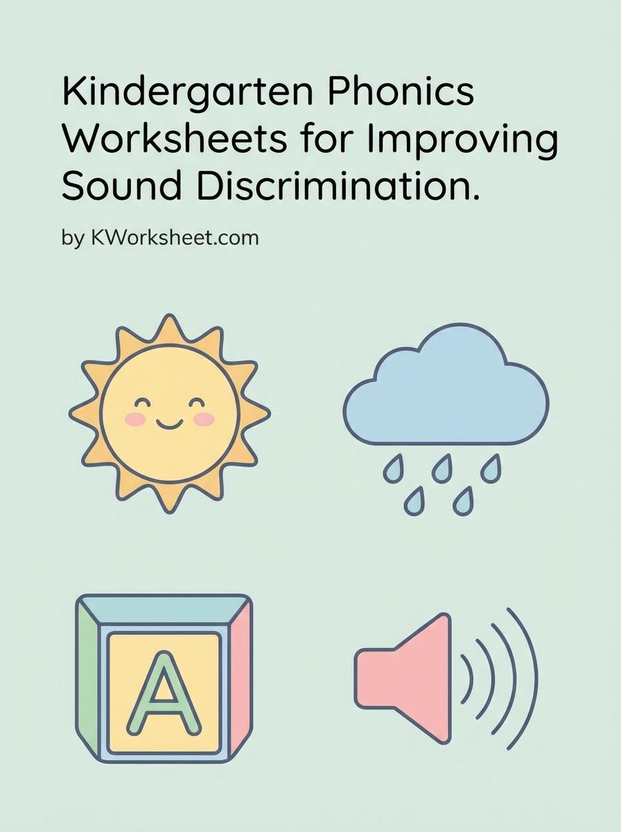 Kindergarten Phonics Worksheets for Improving Sound Discrimination
