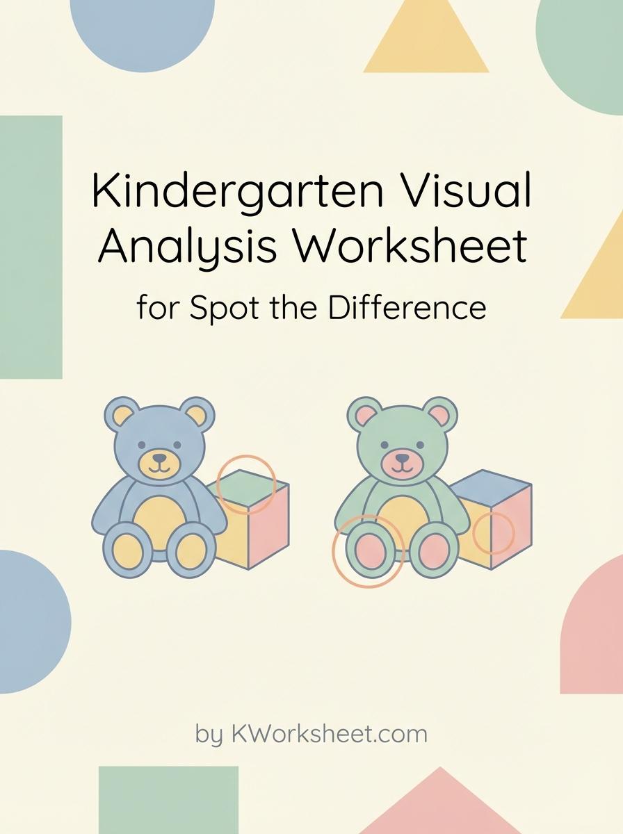 Kindergarten Visual Analysis Worksheet for Spot the Difference
