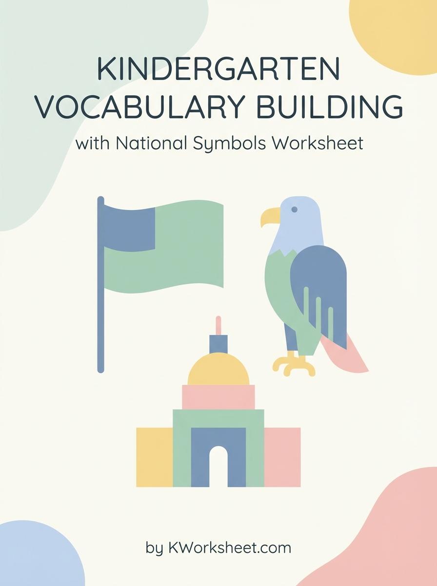 Kindergarten Vocabulary Building with National Symbols Worksheet