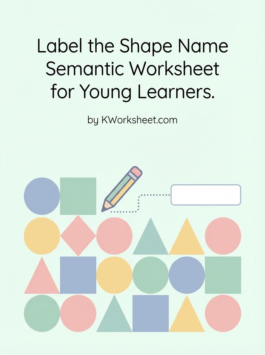 Label the Shape Name Semantic Worksheet for Young Learners