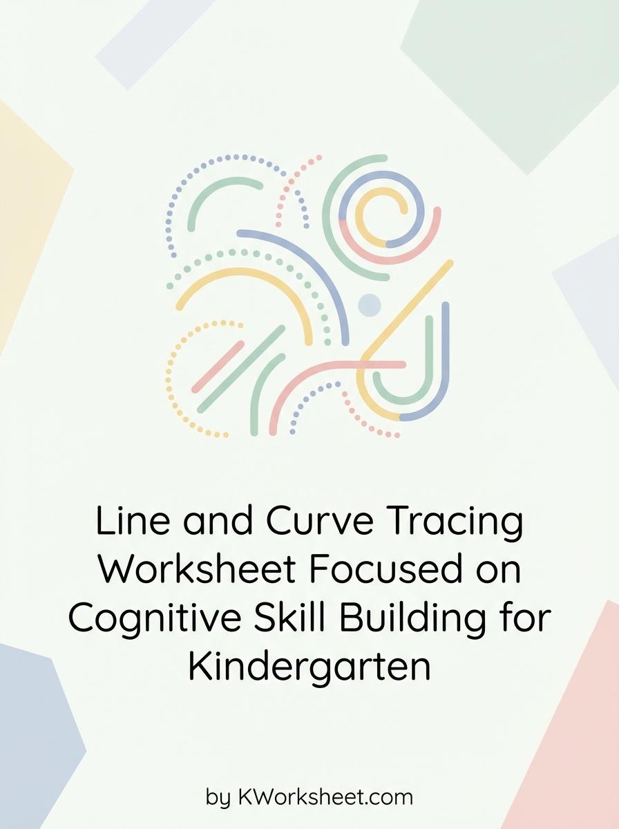 Line and Curve Tracing Worksheet Focused on Cognitive Skill Building for Kindergarten