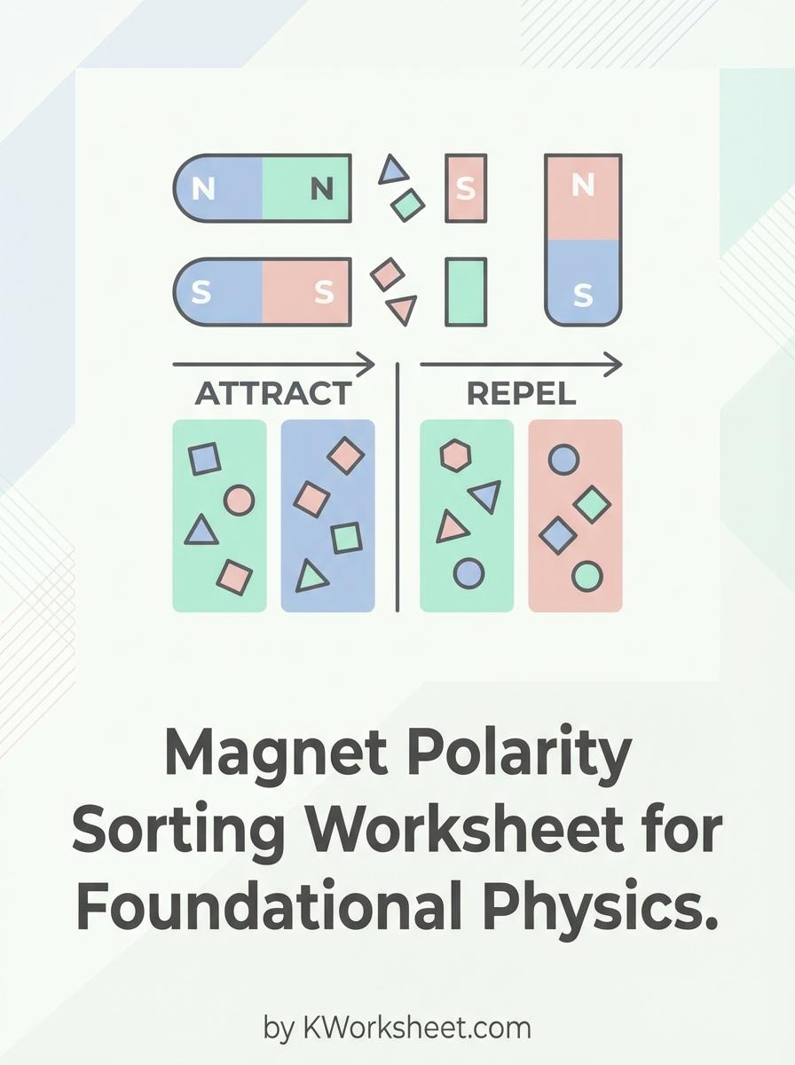 Magnet Polarity Sorting Worksheet for Foundational Physics