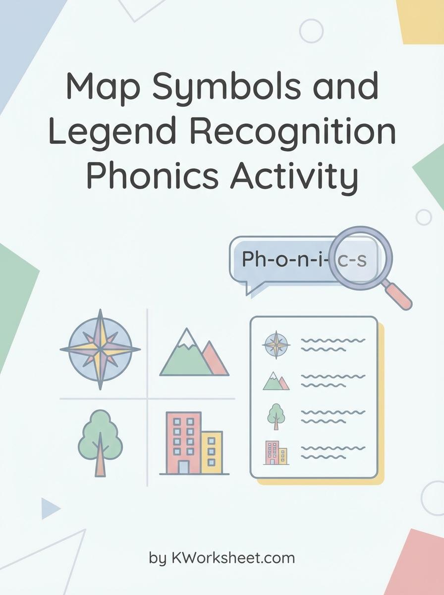 Map Symbols and Legend Recognition Phonics Activity