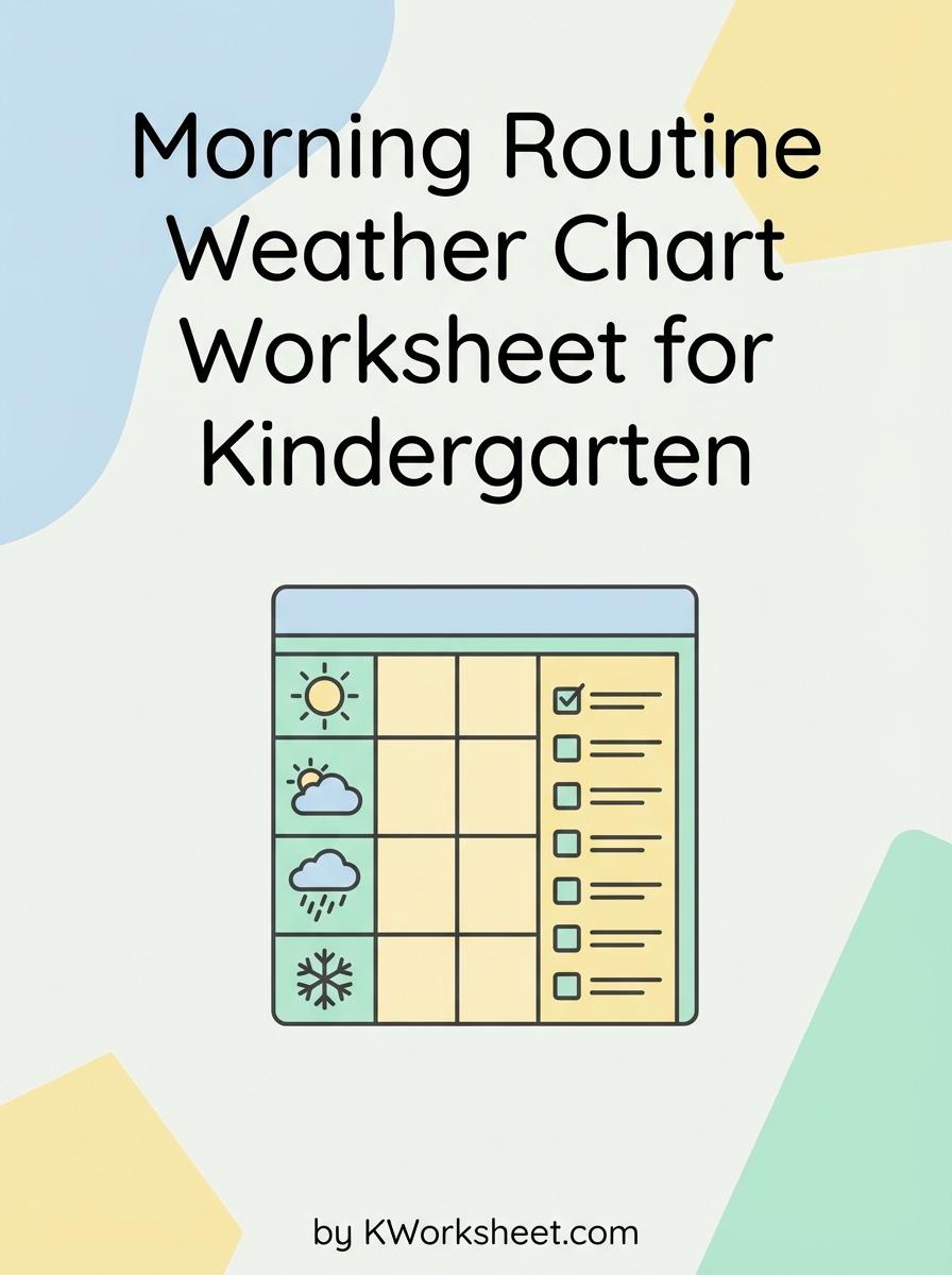 Morning Routine Weather Chart Worksheet for Kindergarten