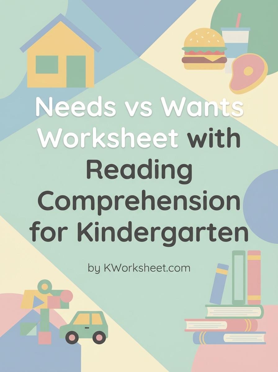 Needs vs Wants Worksheet with Reading Comprehension for Kindergarten