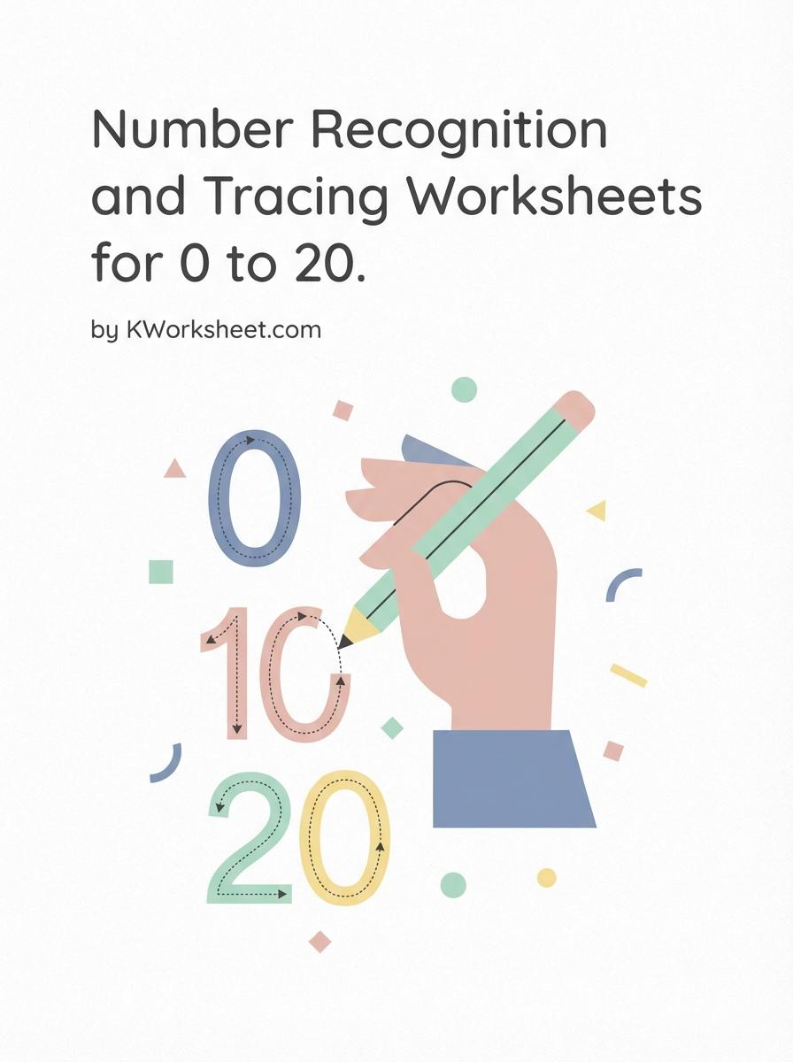 Number Recognition and Tracing Worksheets for 0 to 20