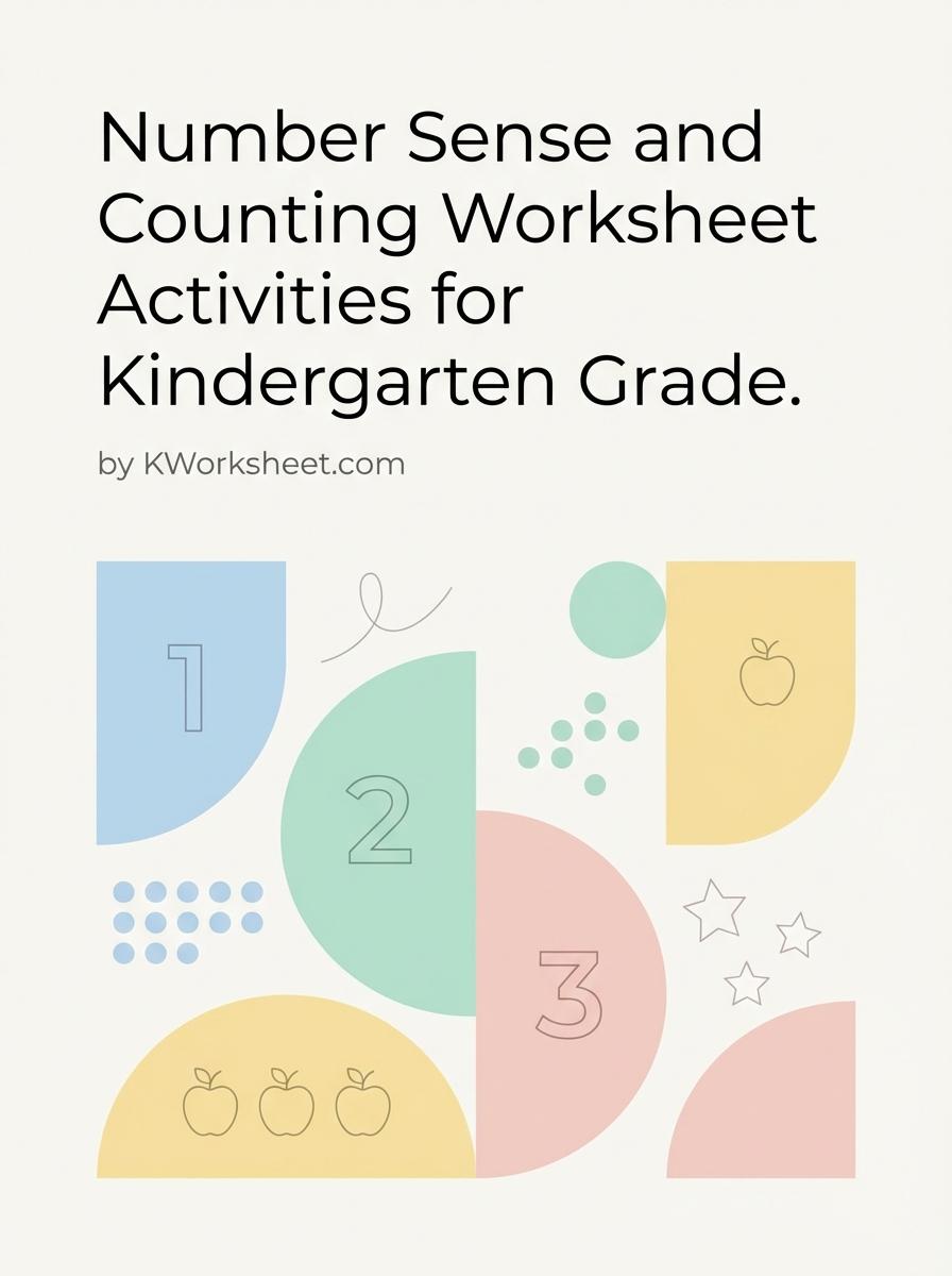 Number Sense and Counting Worksheet Activities for Kindergarten Grade