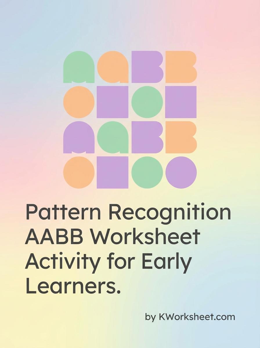 Pattern Recognition AABB Worksheet Activity for Early Learners