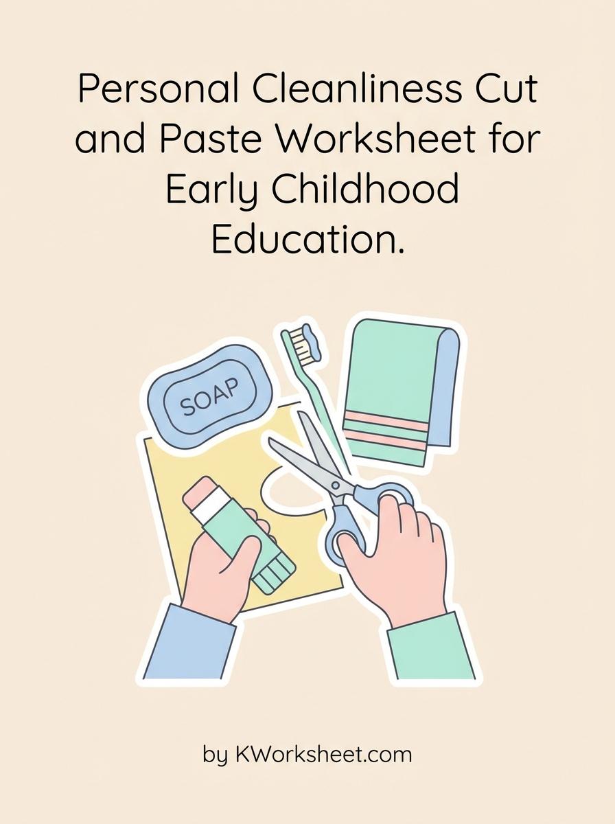 Personal Cleanliness Cut and Paste Worksheet for Early Childhood Education