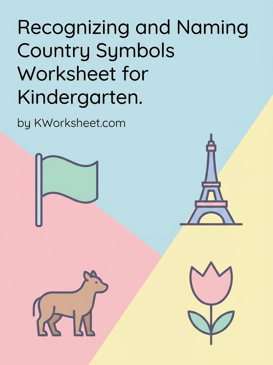 Recognizing and Naming Country Symbols Worksheet for Kindergarten