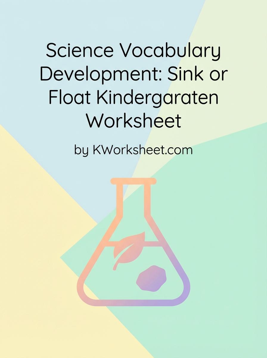 Science Vocabulary Development: Sink or Float Kindergarten Worksheet