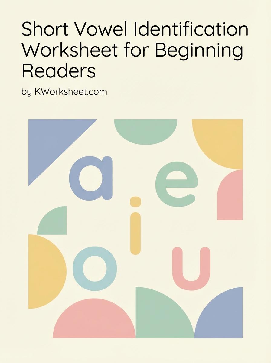 Short Vowel Identification Worksheet for Beginning Readers