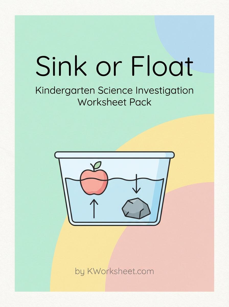 Sink or Float Kindergarten Science Investigation Worksheet Pack