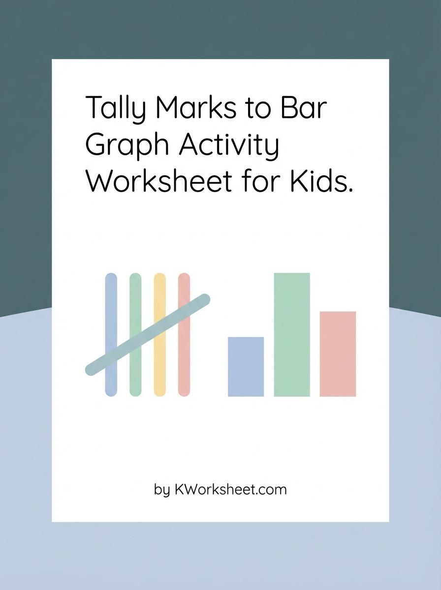 Tally Marks to Bar Graph Activity Worksheet for Kids