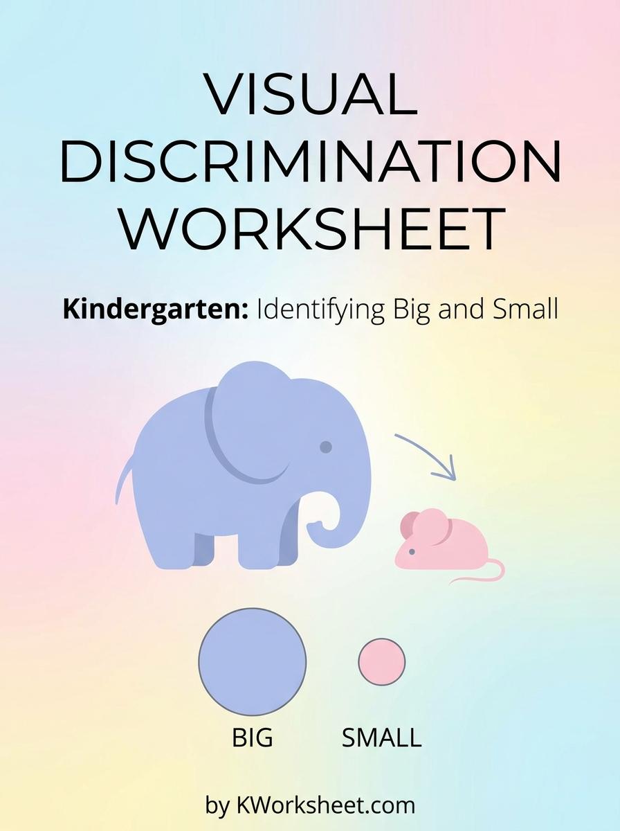 Visual Discrimination Worksheet for Kindergarten Identifying Big and Small
