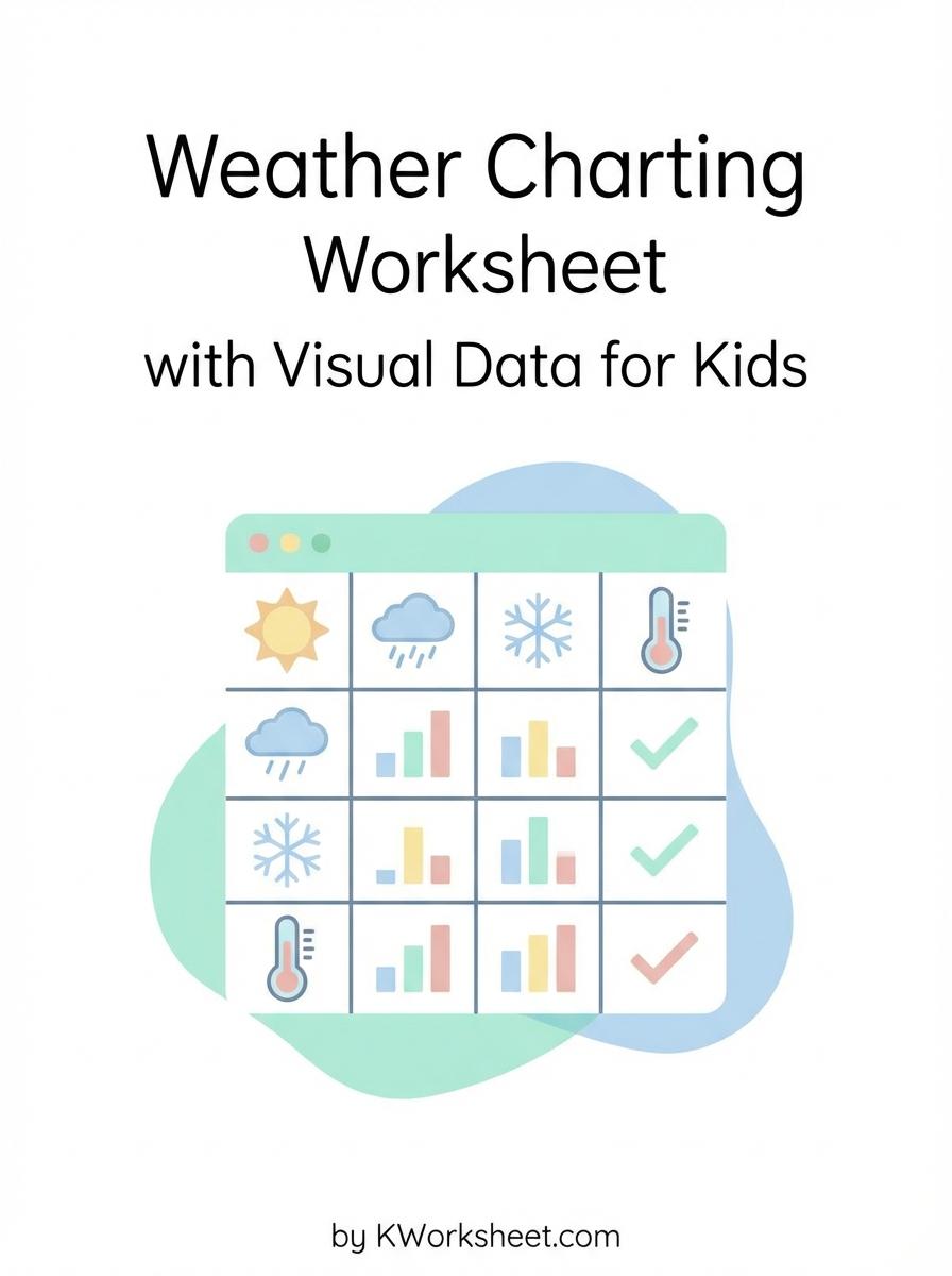 Weather Charting Worksheet with Visual Data for Kids